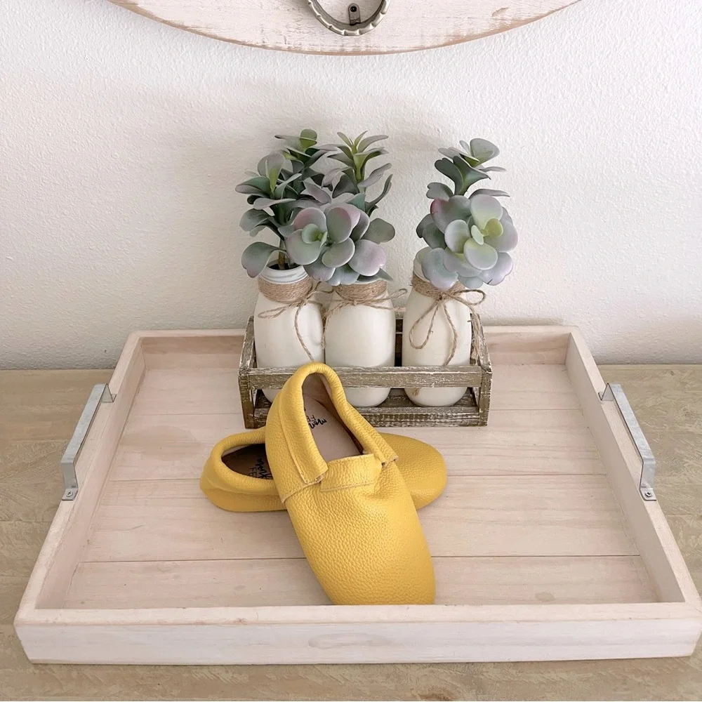 Mustard Plain Monkey Feet Moccasins - Picture 3 of 5